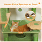PAWZ Road Cat Tree, 136 cm high | with spacious hammock | sleeping house and scratching post | two padded platforms | cat house suitable for large indoor cats