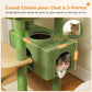 PAWZ Road Cat Tree, 136 cm high | with spacious hammock | sleeping house and scratching post | two padded platforms | cat house suitable for large indoor cats