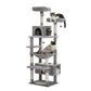 PAWZ Road Cat Tree, 136 cm high | with spacious hammock | sleeping house and scratching post | two padded platforms | cat house suitable for large indoor cats