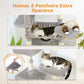 PAWZ Road Cat Tree, 136 cm high | with spacious hammock | sleeping house and scratching post | two padded platforms | cat house suitable for large indoor cats