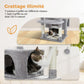 PAWZ Road Cat Tree, 136 cm high | with spacious hammock | sleeping house and scratching post | two padded platforms | cat house suitable for large indoor cats