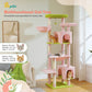 PAWZ Road XXL-Rascador 175 cm para gatos de apartamento | Con gran hamaca | Torre para gatos adultos | Incl. poste rascador, casa de dormir y plataforma de observación