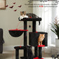 Arbre à gratter cactus 90 cm – Arbre à chat de taille moyenne avec poteau à gratter en sisal, maison pour chats d'appartement, grande plateforme panoramique rembourrée, hamac confortable et 2 balles de jeu pour chats de petite à moyenne taille